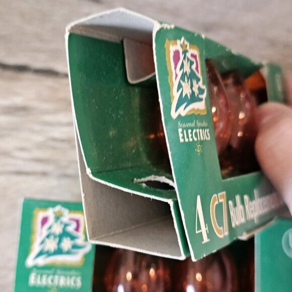 90s C7 Clear Orange Replacement Bulbs‎ Halloween Christmas 3 Pack Of 11 Bulbs - Picture 5 of 7